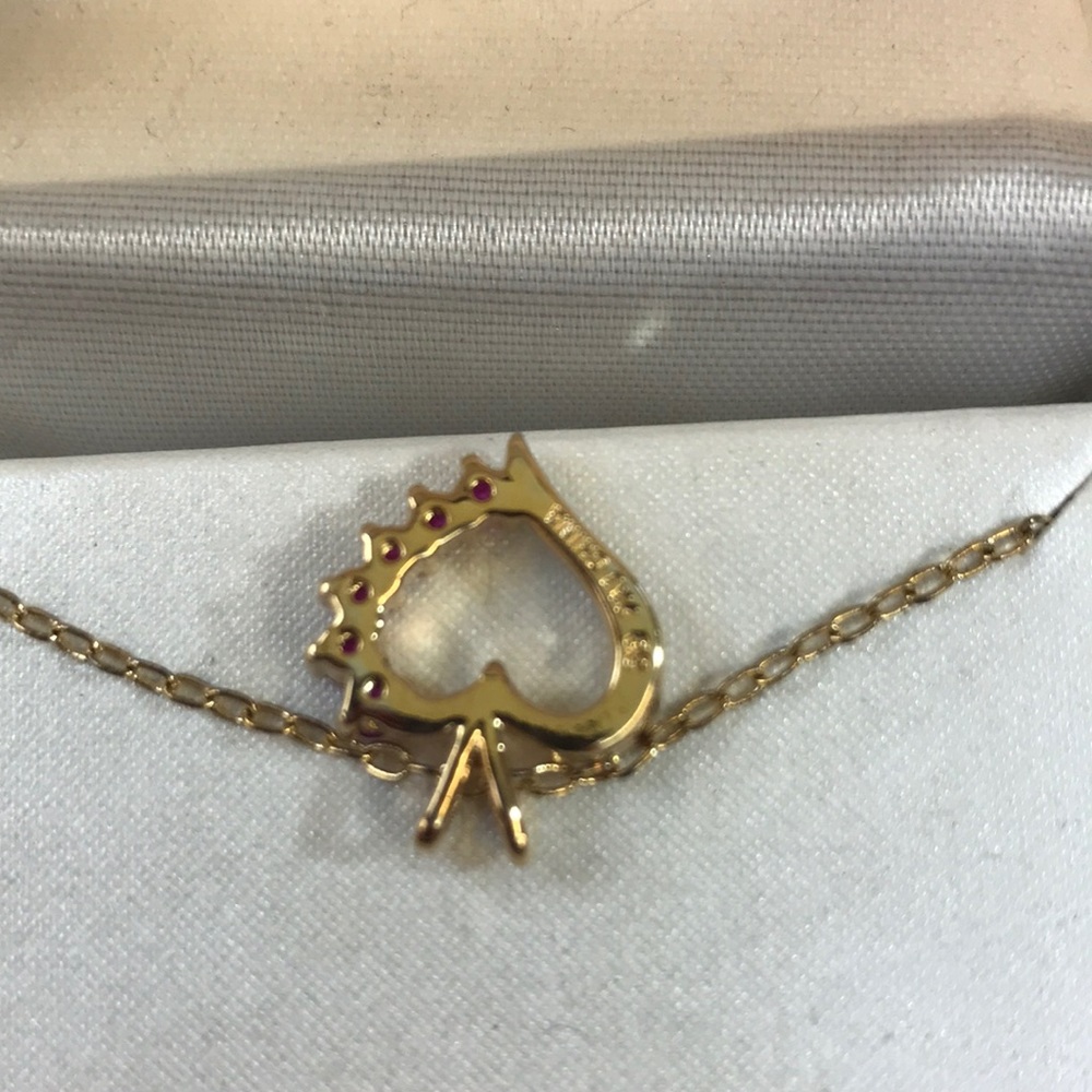 Open Heart Pendant Necklace 18” Chain - Picture 3 of 6